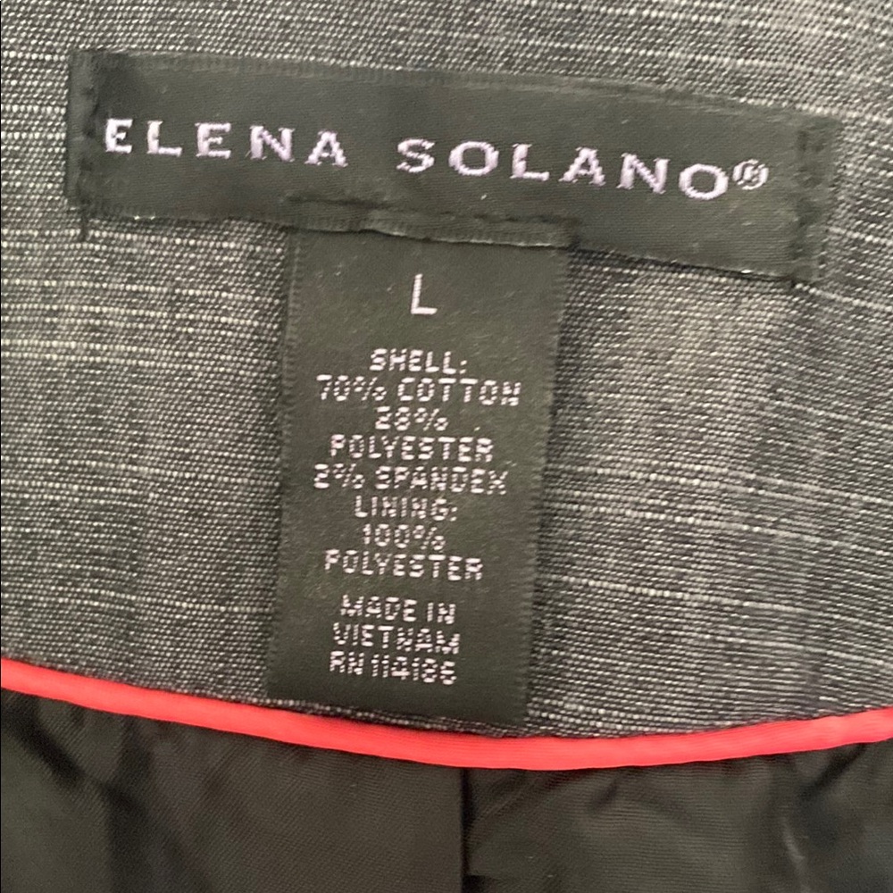 Elena Solano Gray / Black Short Sleeve Women's Jacket - Picture 2 of 5